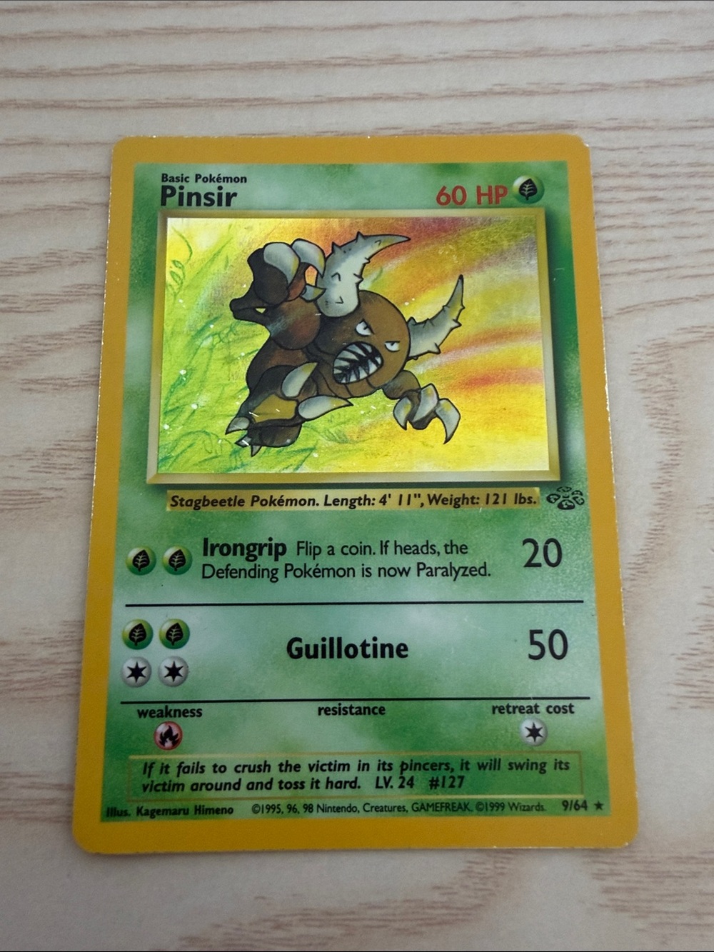 Pinsir Holo Jungle Set Pokemon Card